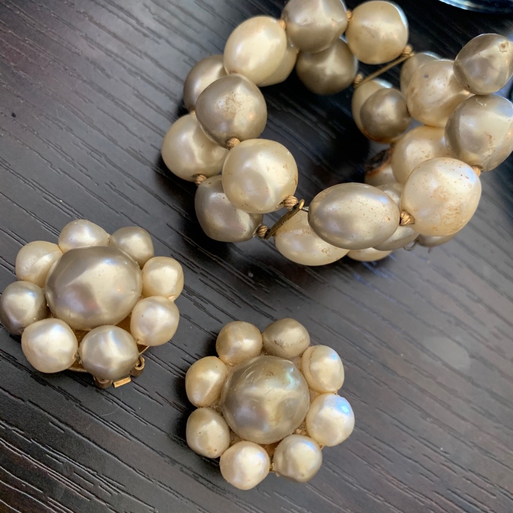 1940’s-1950’s vintage bracelet and earrings
